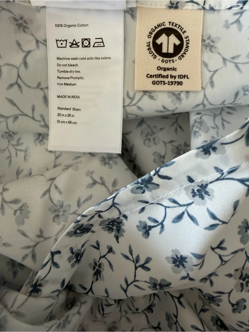 NWT Quince Organic Crisp Percale Floral Duvet Cover and Sham Set!